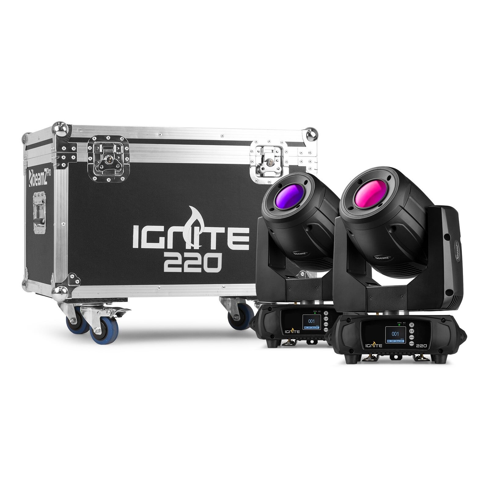 IGNITE220 LED Spot Moving Head 2pcs in Flightcase