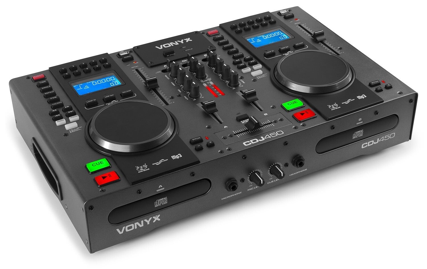 CDJ450 TWIN TOP CD/MP3/USB SPELER/MIXER MET BT
