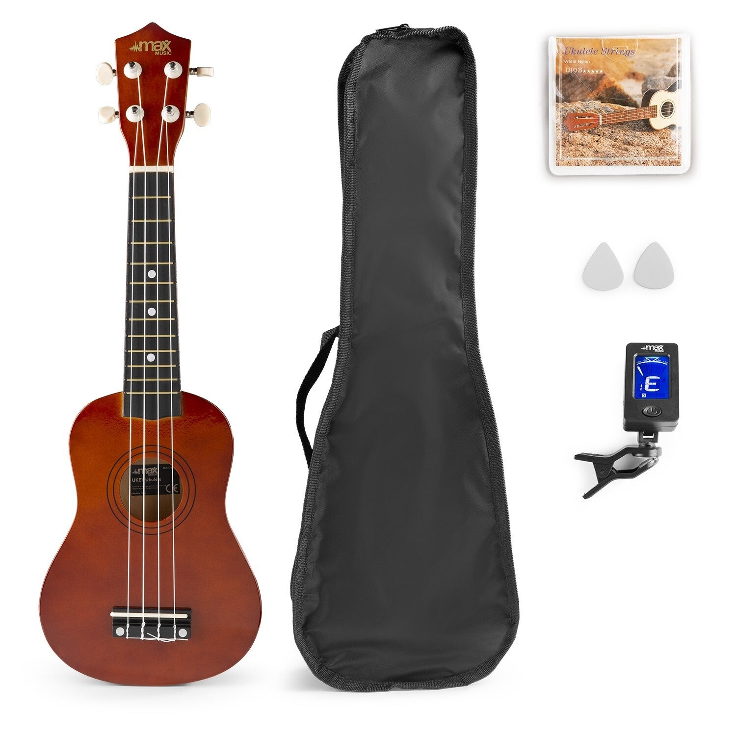 Max UKEY Ukulele Set Soprano 21"
