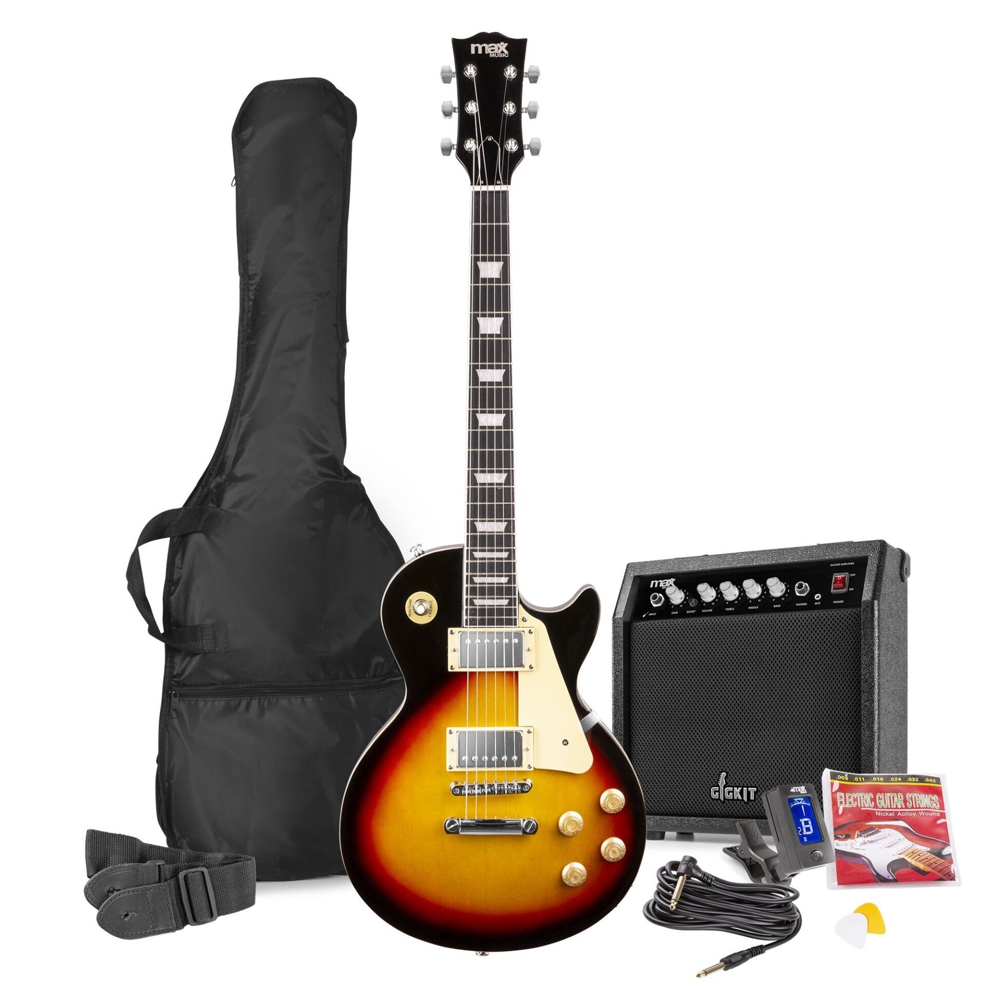 Max GigKit Electric Guitar Pack LP Style