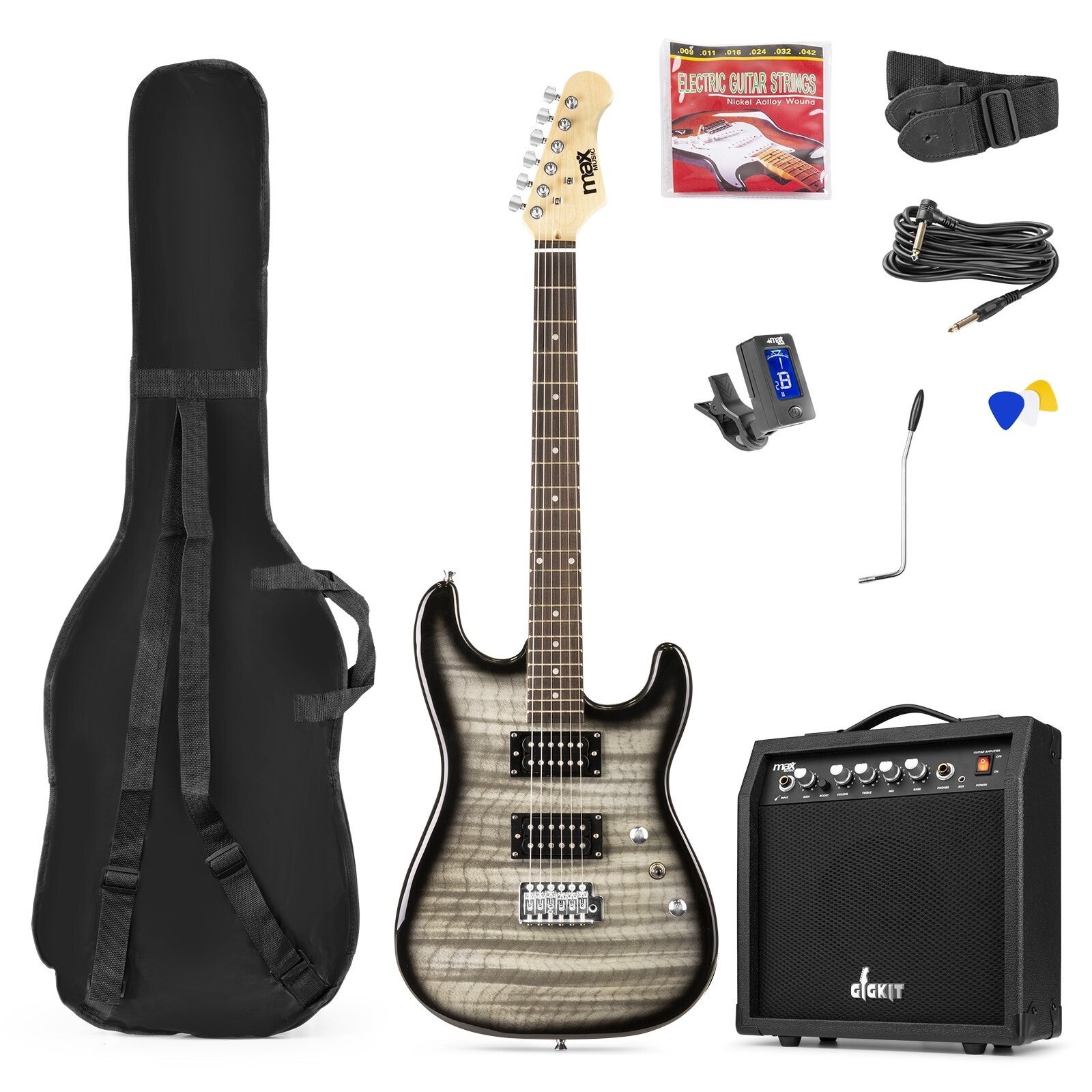 Max GigKit Electric Guitar Pack Quilted Style