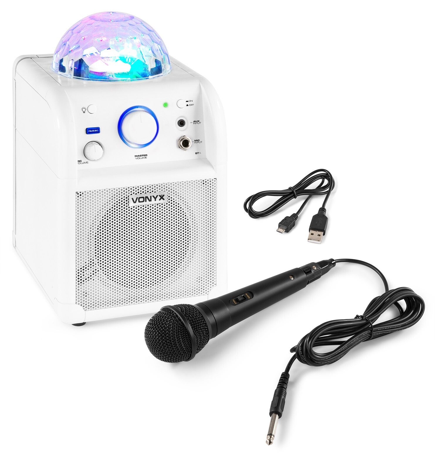 SBS50W BT Karaoke Speaker LED Ball Wit