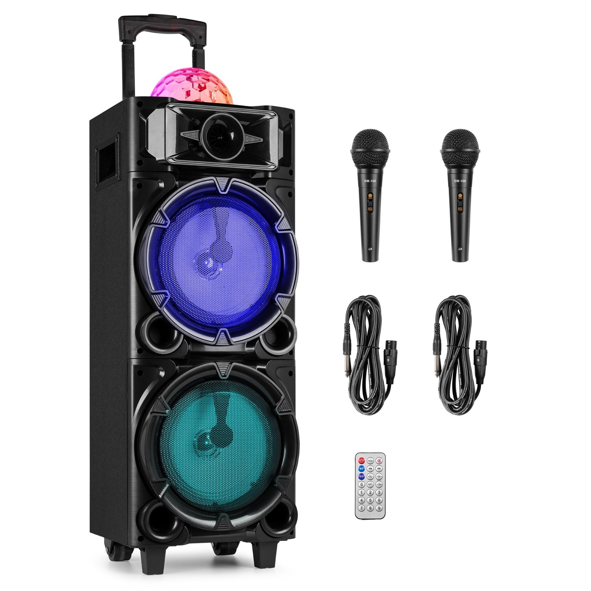 LIVE290 Karaoke Station with Light Show 2x 8”