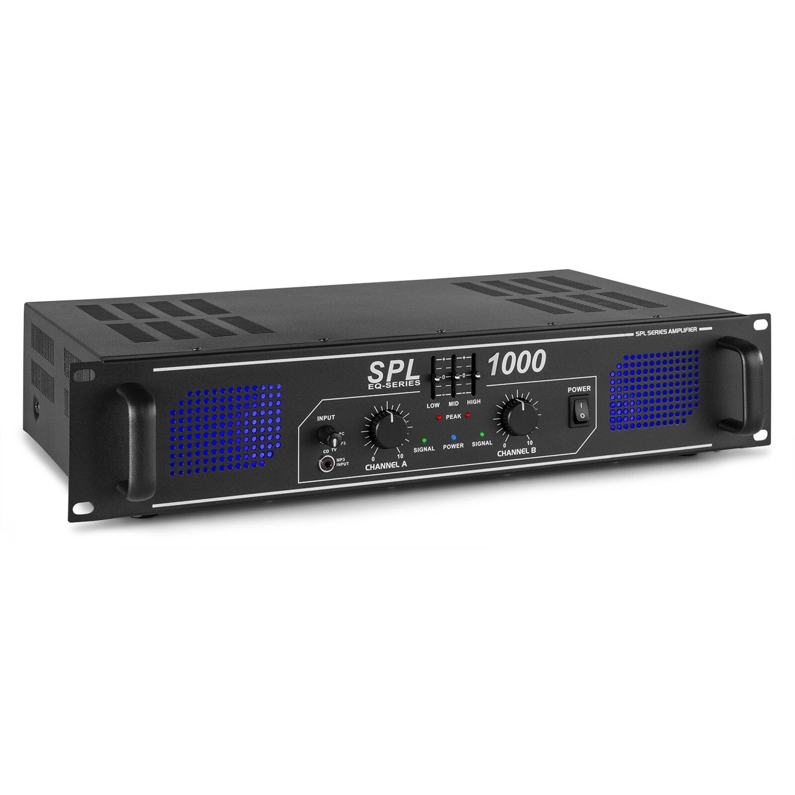 Skytec SPL 1000EQ 2x 500W Versterker met equalizer