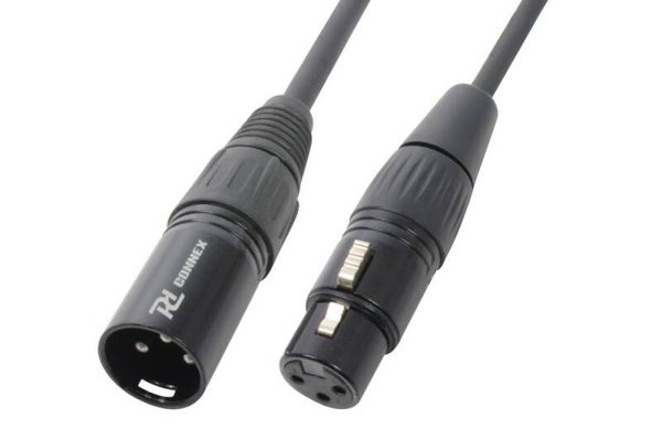 POWER CONNEX CX35-20 KABEL XLR MALE/FEMALE 20M ZWART