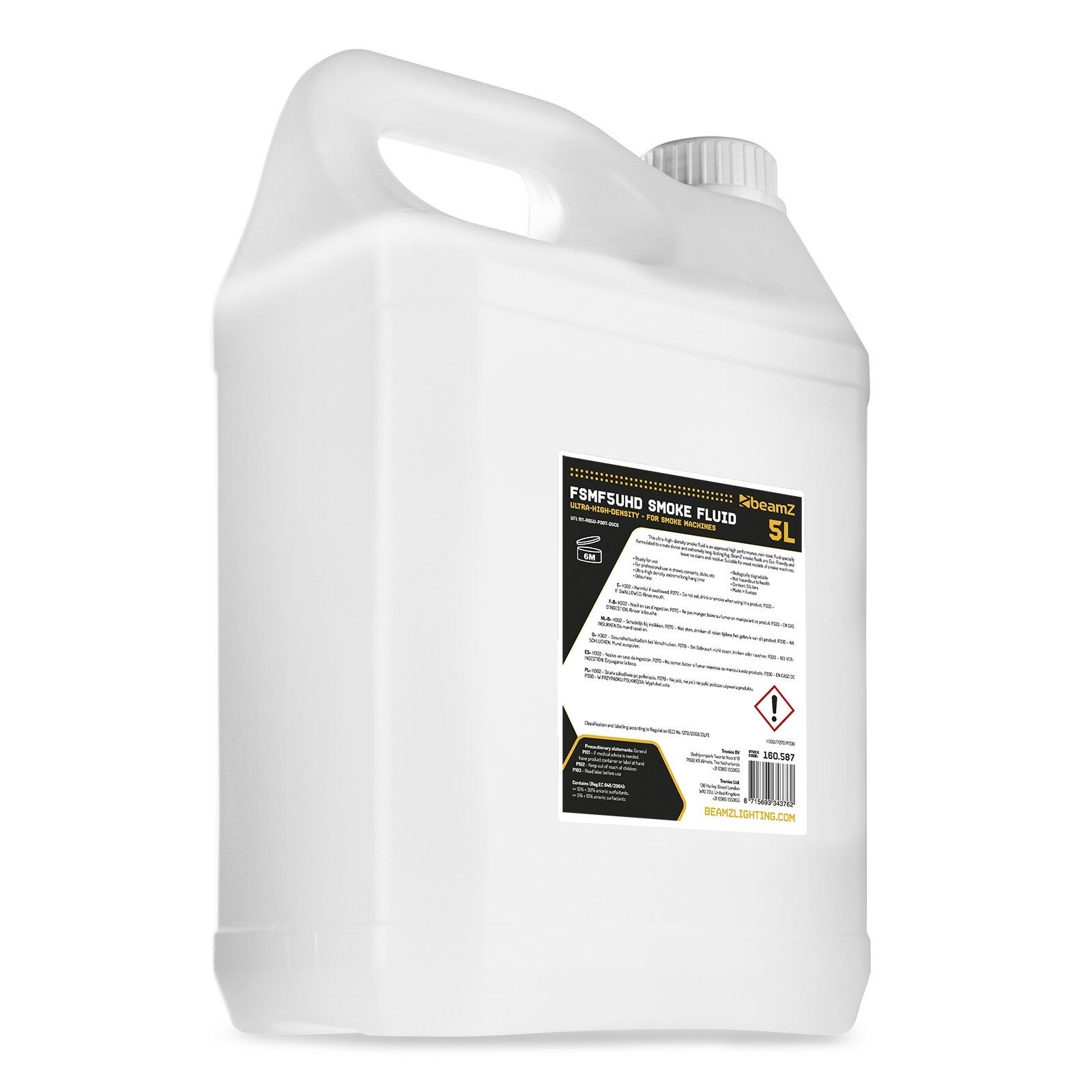 BEAMZ FSMF5UHD SMOKE FLUID 5L ULTRA-HIGH-DENSITY
