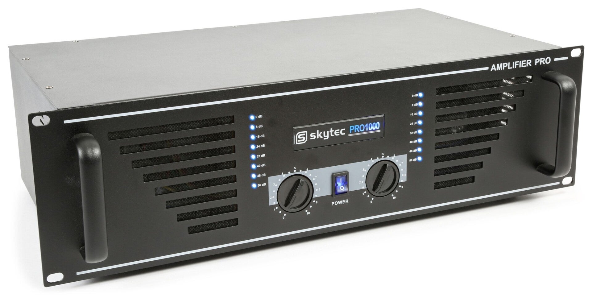 SKYTEC  SKY-1000B PA VERSTERKER 2X 500W MAX. - ZWART