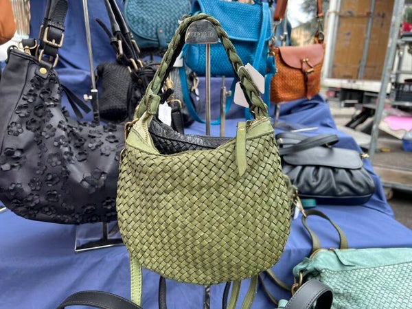 Borsetta pelle intrecciata