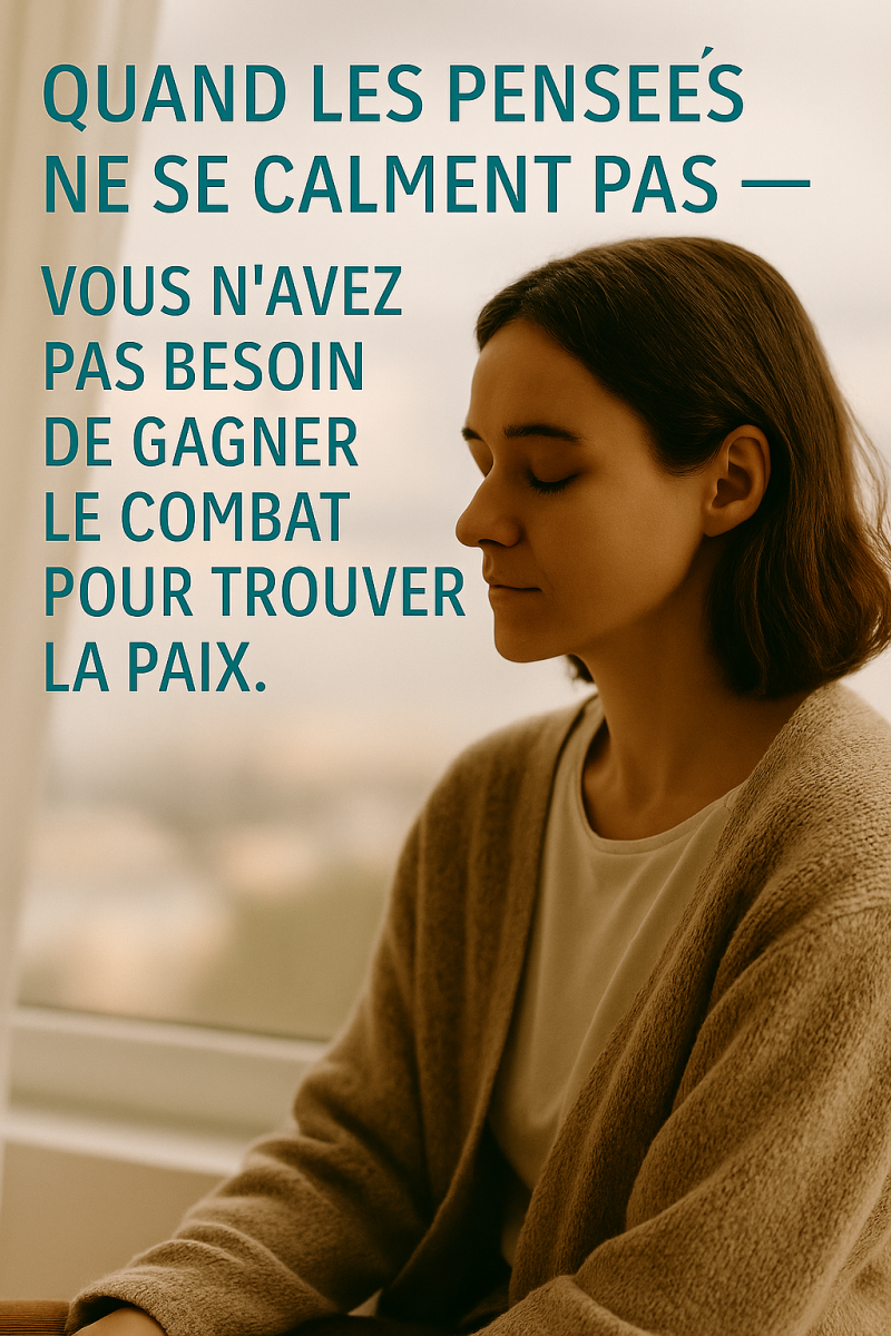 Personne anxieuse regardant au loin, représentant les pensées obsessionnelles et les boucles mentales du TOC.