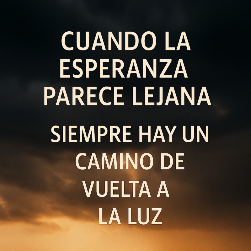  Imagen motivacional sobre salud emocional: incluso en momentos oscuros, siempre existe una forma de volver a la luz. Mensaje de esperanza y apoyo emocional.