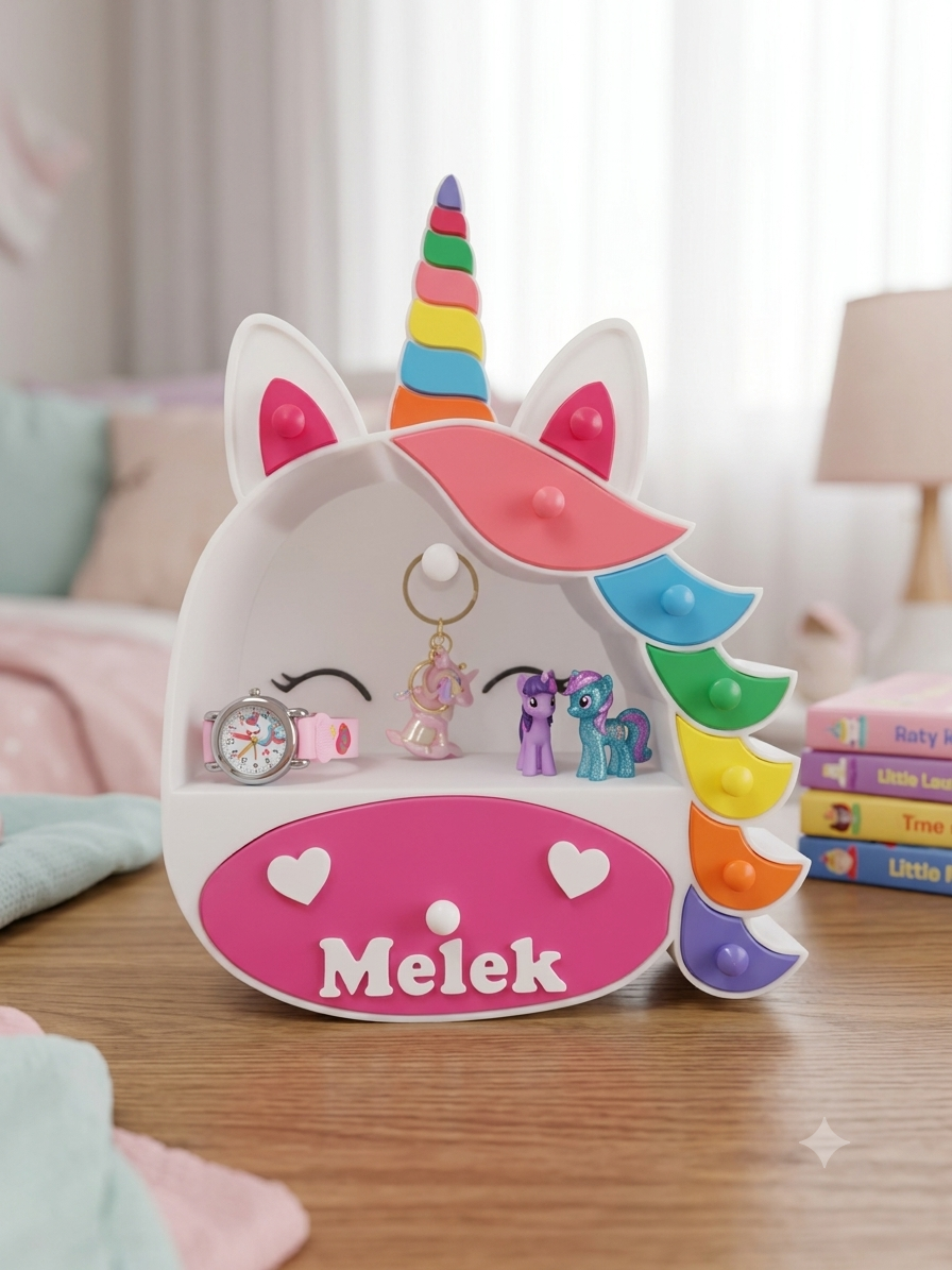 Personalisierbarer Einhorn-Schmuckschrank