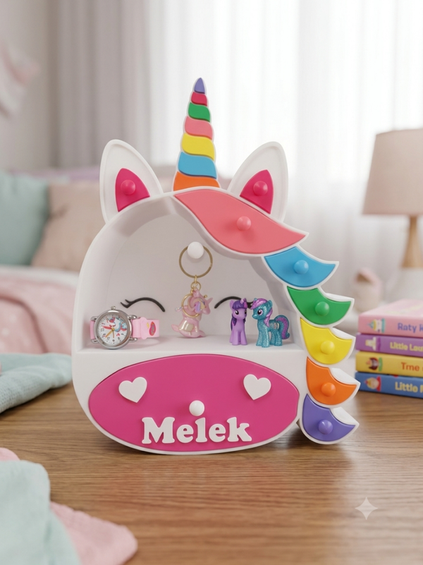 Personalisierbarer Einhorn-Schmuckschrank