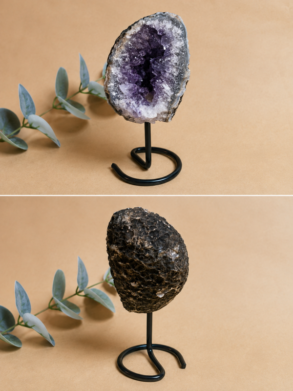Amethist geode op standaard
