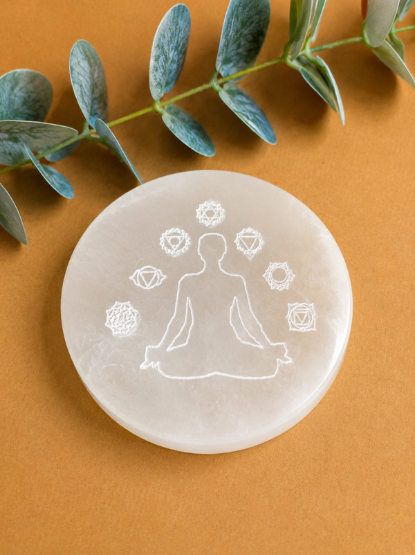 Seleniet chakra oplaadschijf