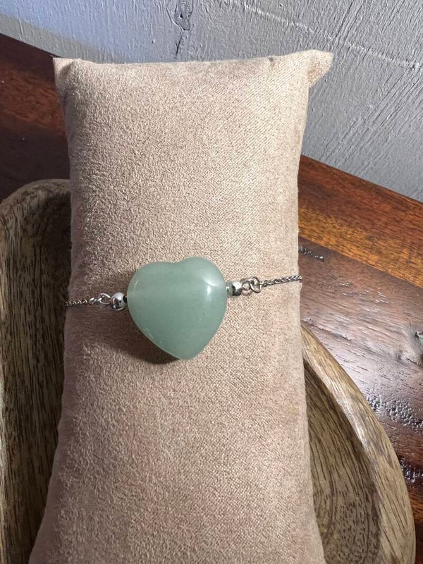 Groene Aventurijn armband RVS zilver