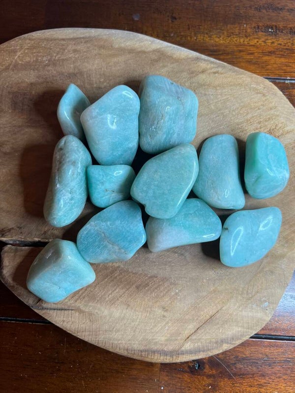 Amazoniet trommelsteen L / XL