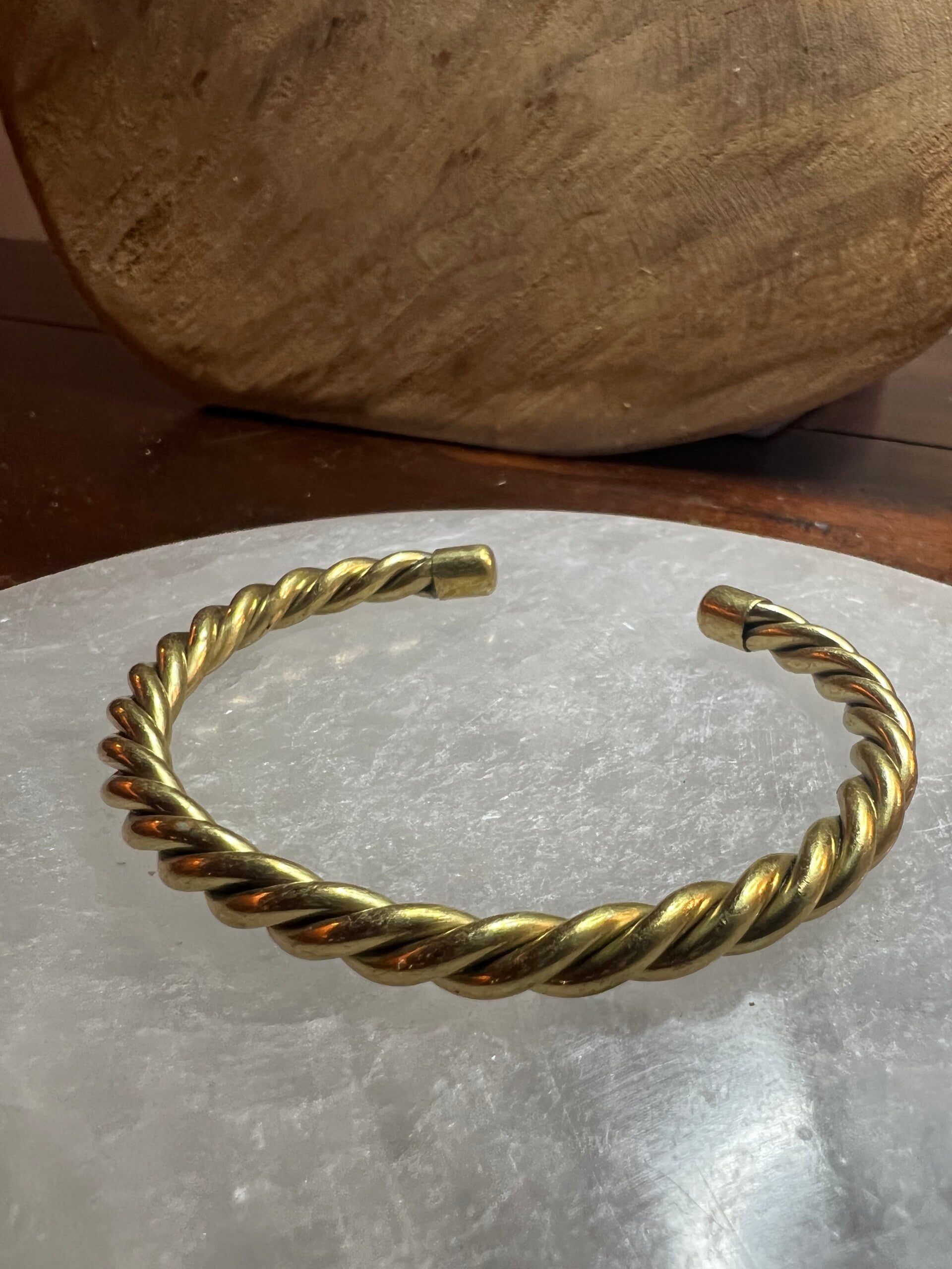 Armband gedraaid messing