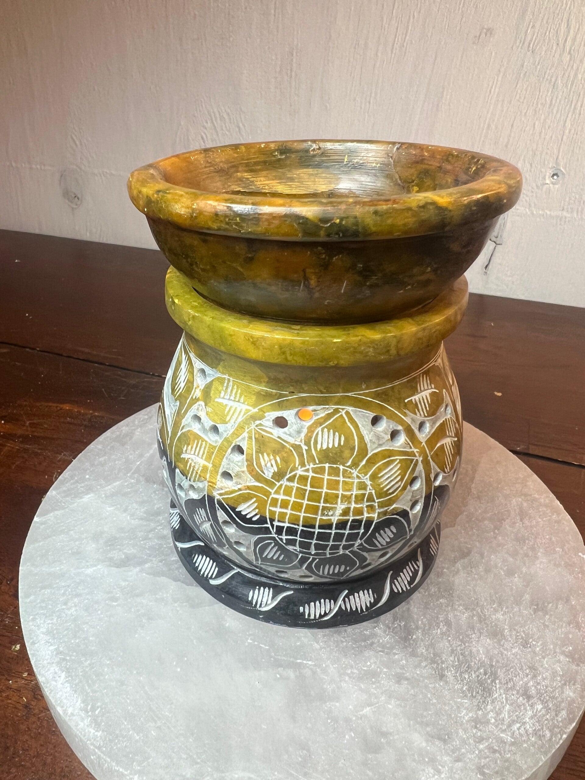 Aromabrander zeep-/speksteen Mandala