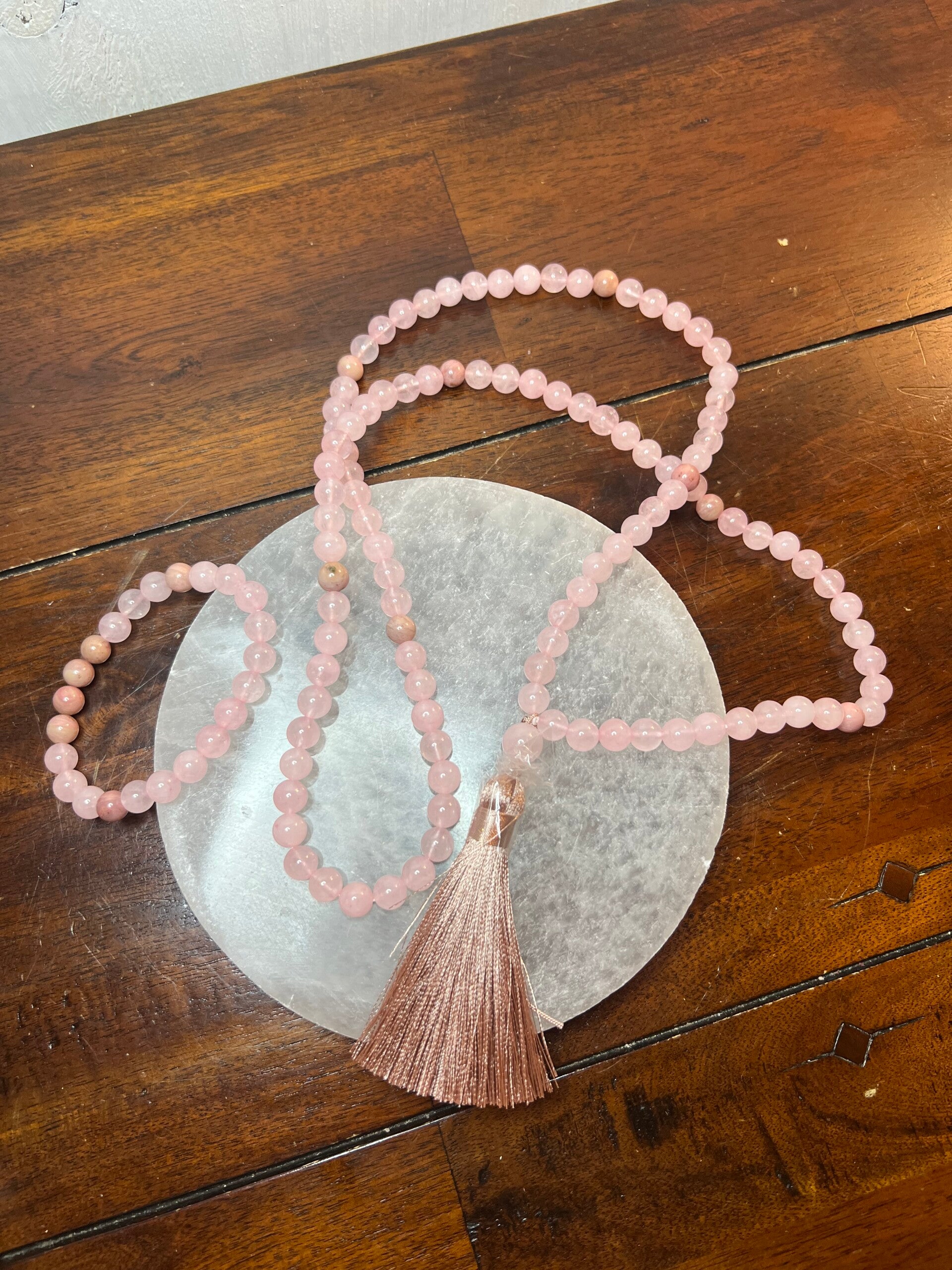 Mala Rozenkwarts / Rhodoniet & armband