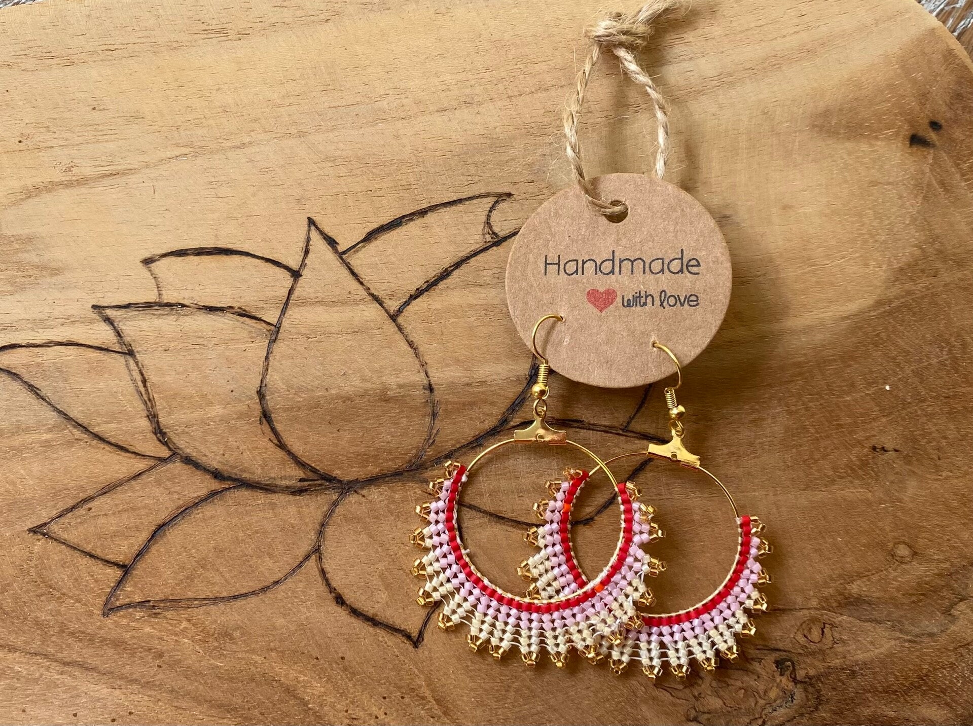 Oorbellen met een gouden randje