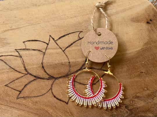 Oorbellen met een gouden randje