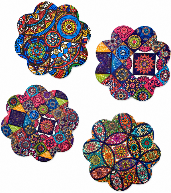 Mandala Flower Coaster Set