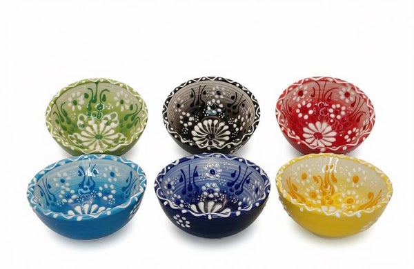 Set of 6 Handmade Ottoman Ceramic Side Dishes