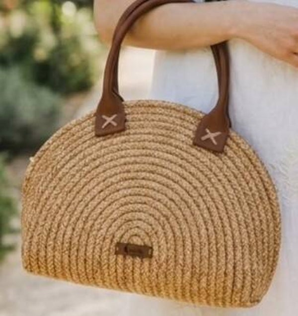 🤎 Handmade Turkish Woven Half Moon Bag - 3 colour options