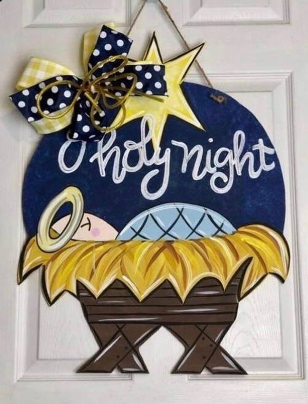 Paintable Oh Holy Night Manger