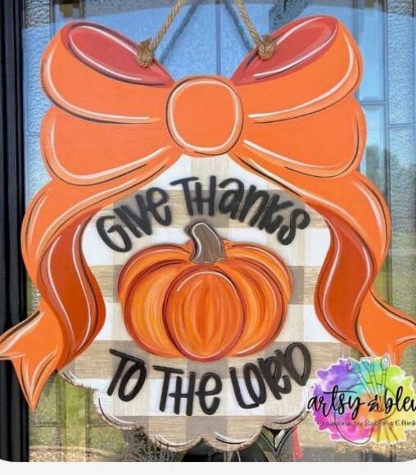 Paintable Pumpkin with Bow