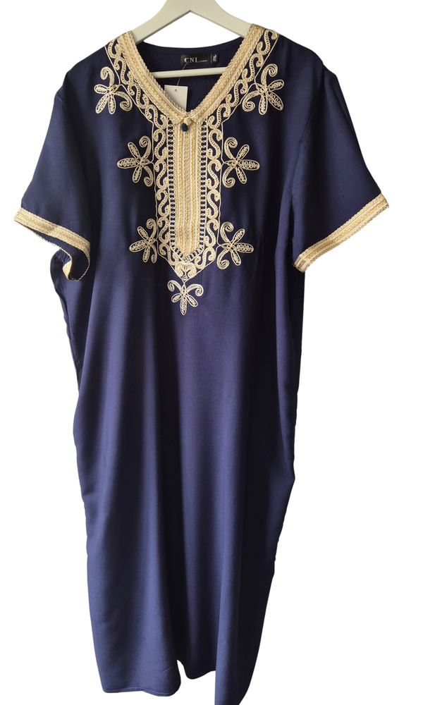 Marokkaanse huisjurk donkerblauw