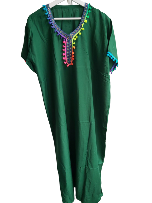 Marokkaanse huisjurk donker groen