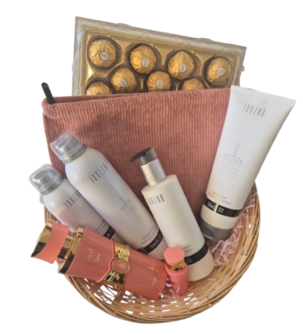 Luxe Verwenpakket voor Haar – Make-uptasje, Dubai Parfum & Verzorging