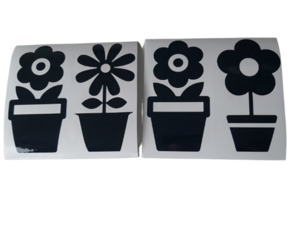 Raamfolie Bloempotten