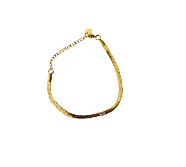 Armbandje stainless steel goud