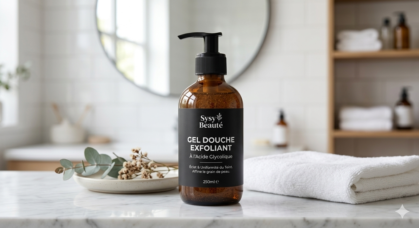 Gel douche exfoliant-éclaircissant