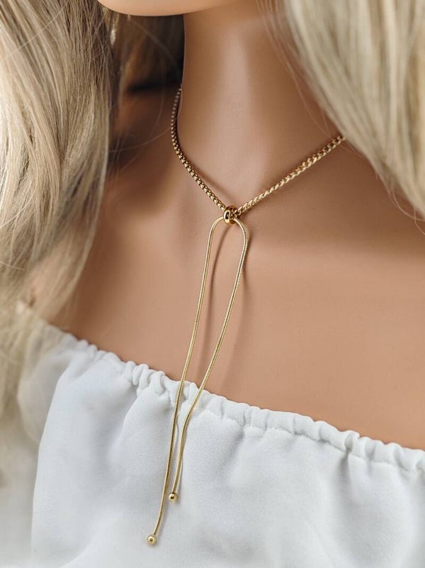Gold Stainless Steel Necklace C021