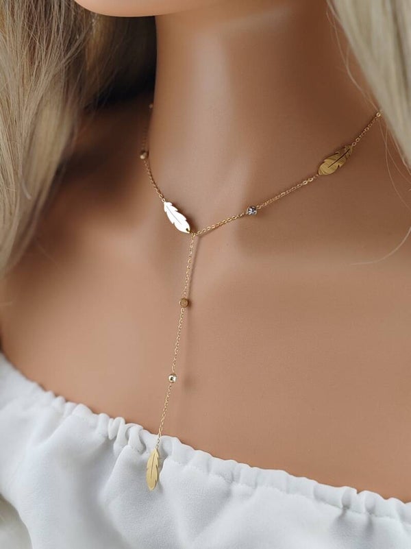 Gold Stainless Steel Necklace C024