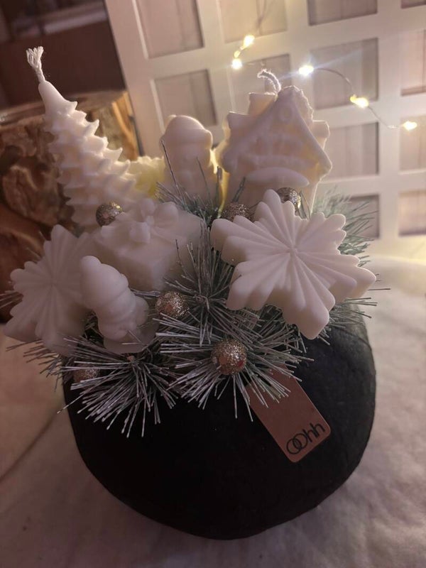 Winter Elegance – Handgemaakt Kerstboeket 🤍