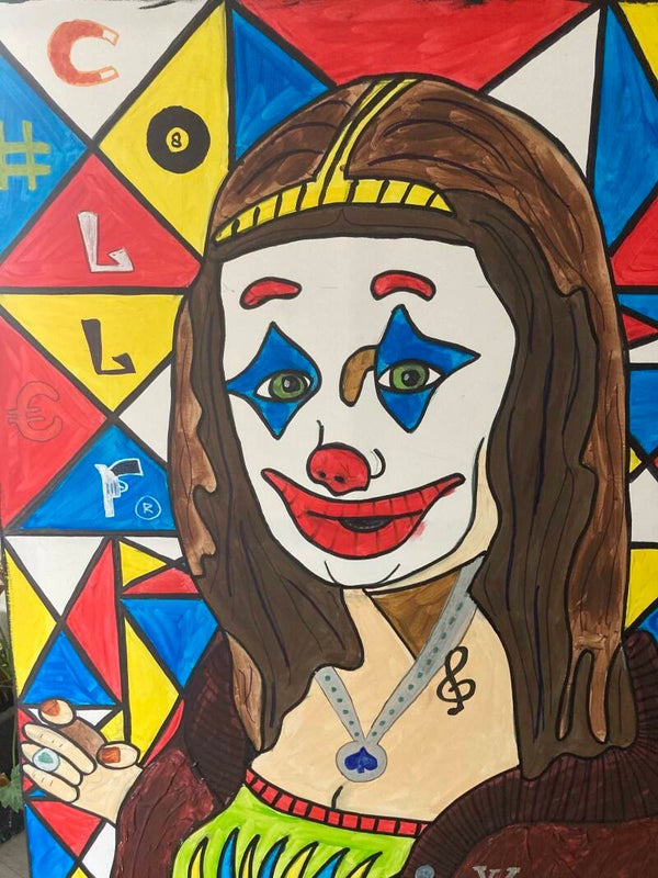 Mondriaan lisa 120/90cm acrylverf