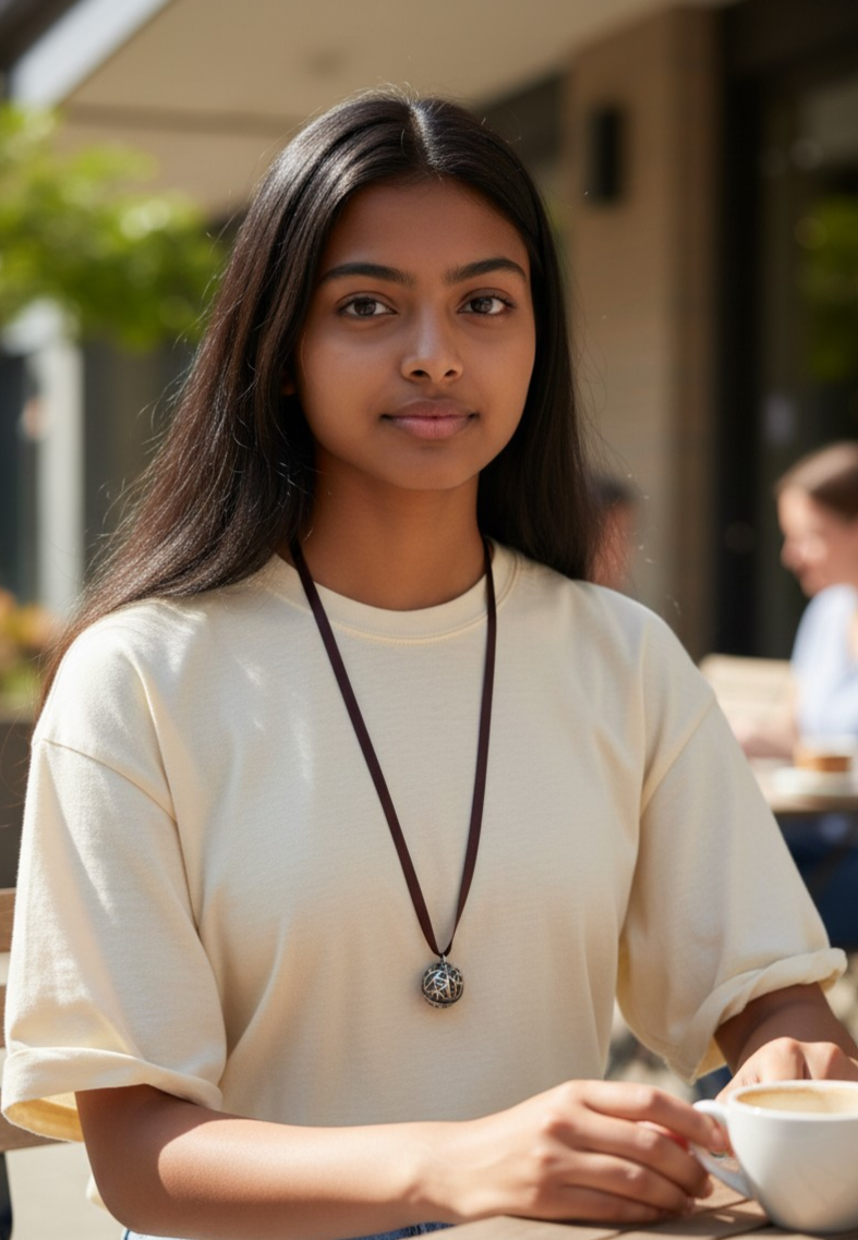 Long collier Terracota