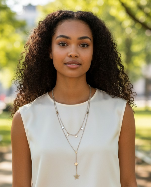 Collier pendant deux rangs Sky