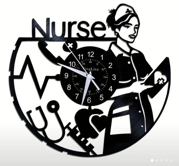 Nurse Vinyl Record Clock