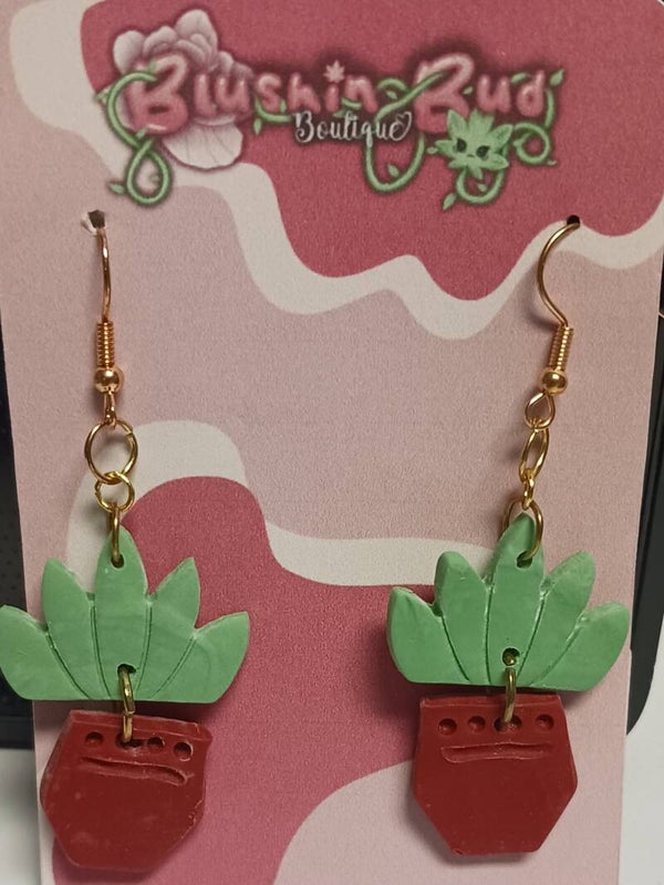 Cactus Dangle Drop Earrings