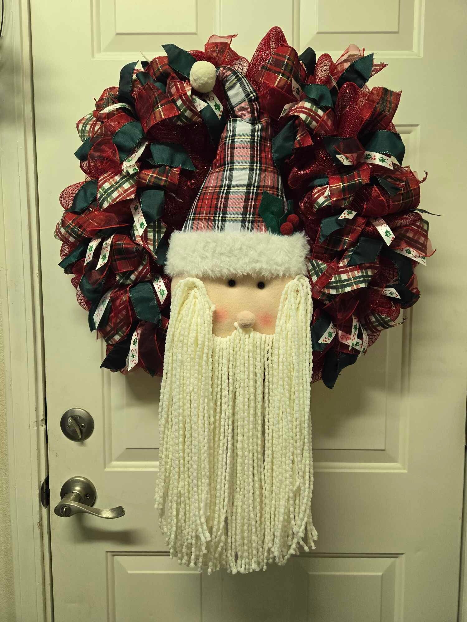 Red Santa Wreath