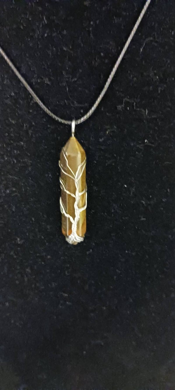 Tigers Eye Healing Crystal Necklace