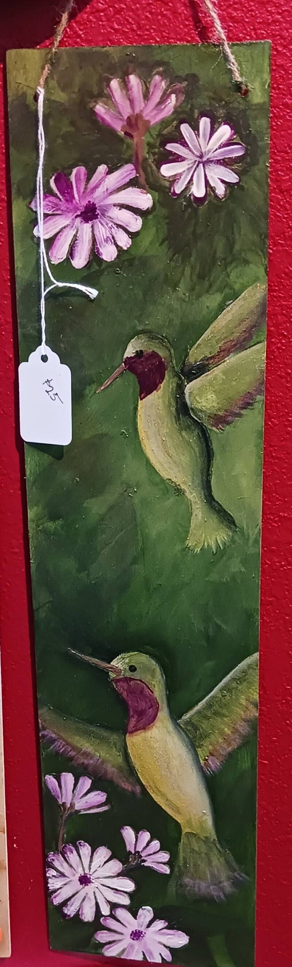 Hummingbirds Wooden Wall Plaque