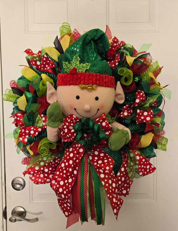 Elf on The Shelf Wreath