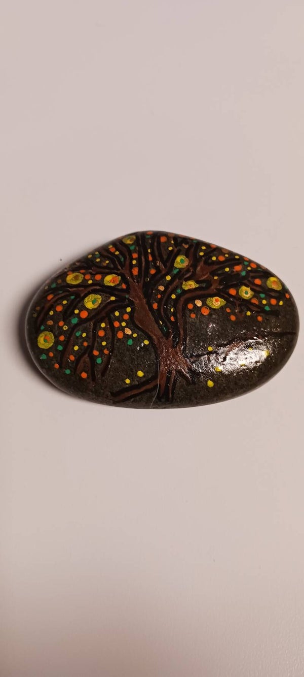 Handpainted Tree of Life Rock