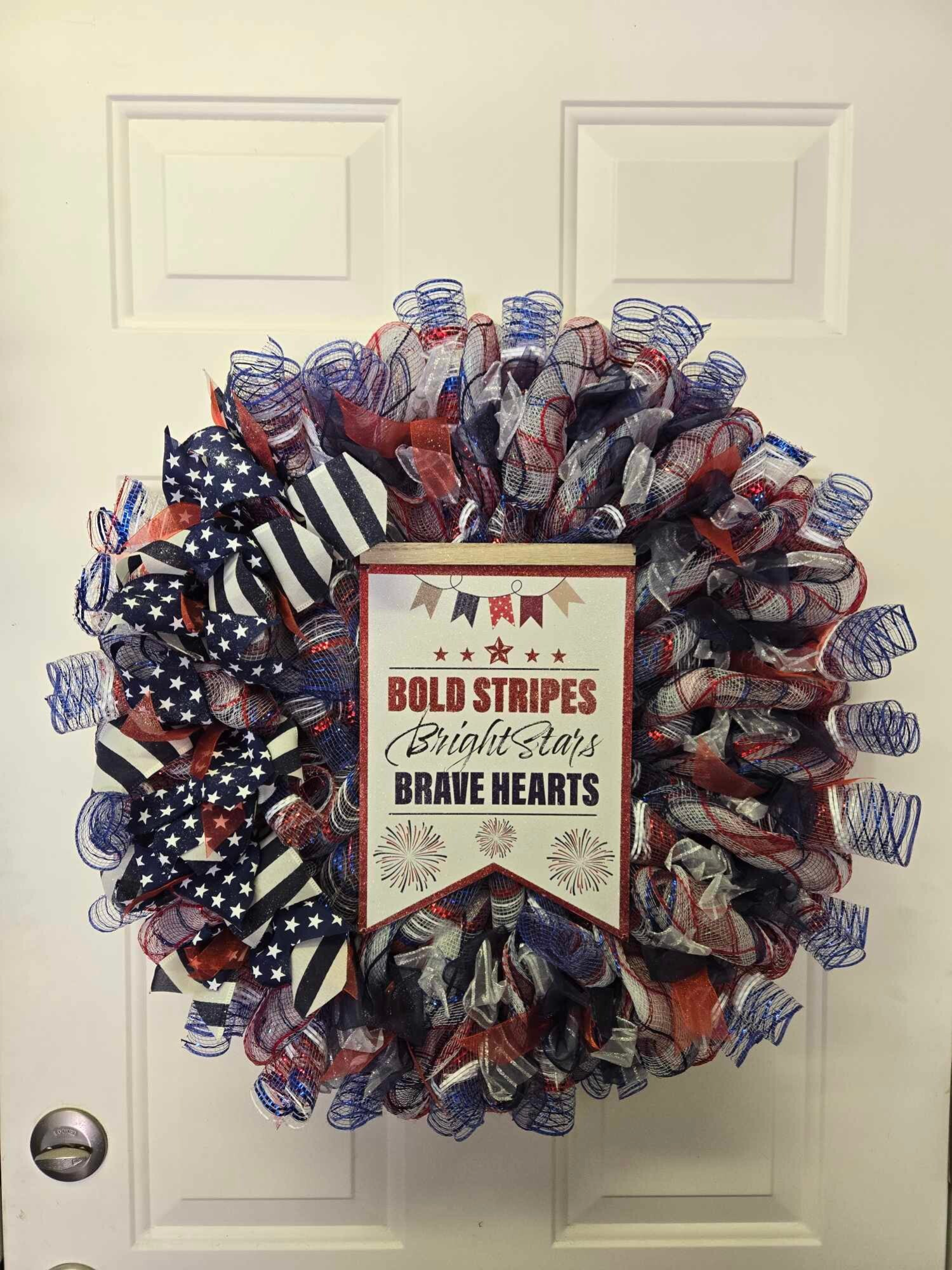 Stars Stripes and Hearts wreath